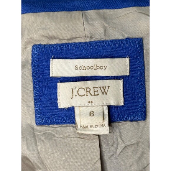 J. Crew Schoolboy Blazer Jacket Linen Blue Size 6 - Picture 6 of 6